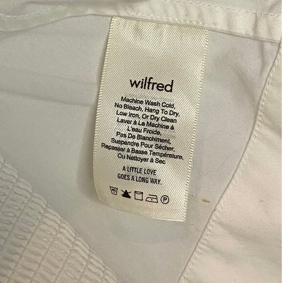 Wilfred white Bonaventure strapless cropped top size S - Picture 5 of 5